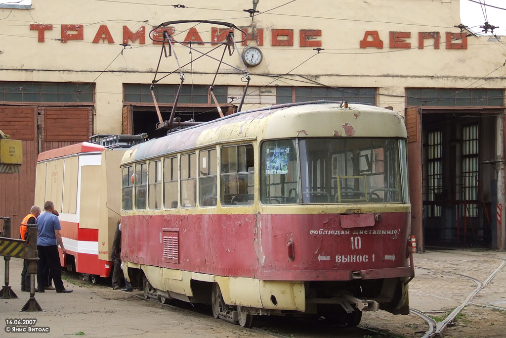 Тверь, Tatra T3SU № 10; Тверь — 2007.06 — Прибытие вагонов ЛМ-99АЭНМ