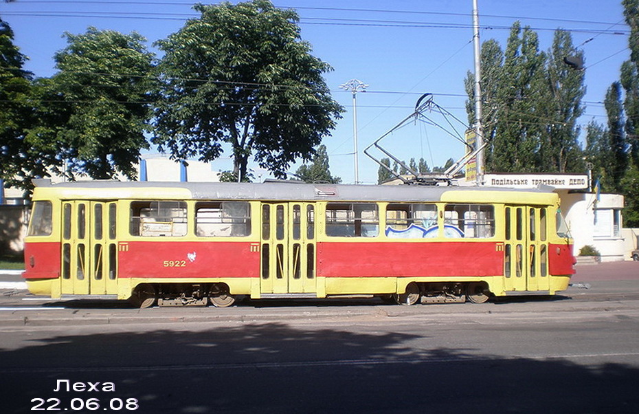 Киев, Tatra T3SU № 5922