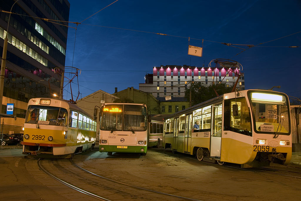 Москва, Tatra T3SU № 2992; Москва, 71-619К № 2059; Москва — Закрытие трамвайной линии на Лесной