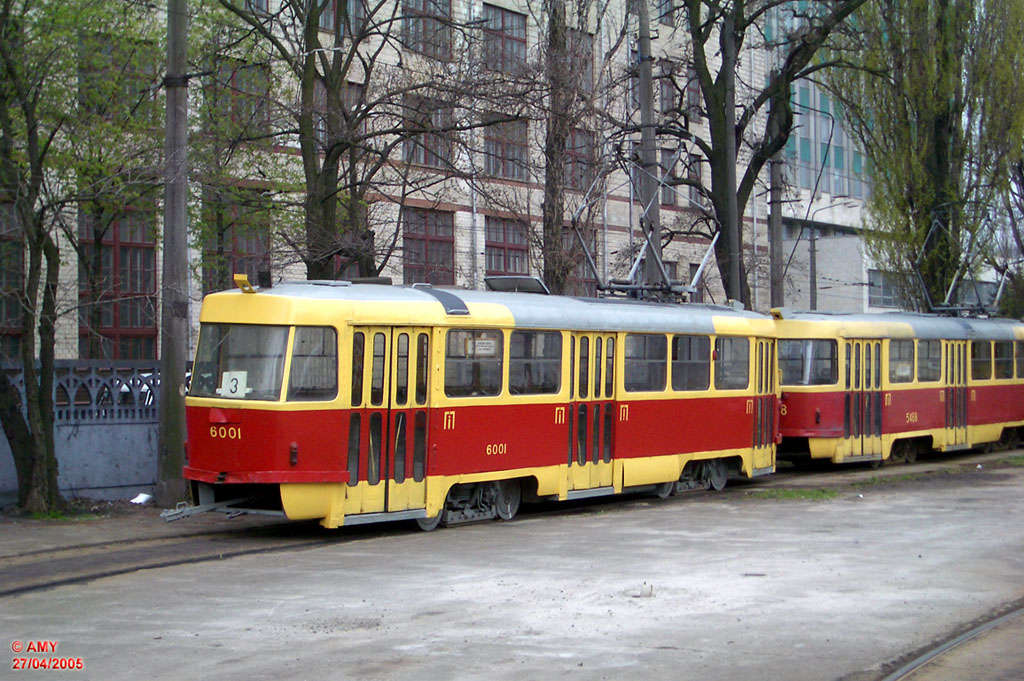 Kijiva, Tatra T3SU № 6001; Kijiva — Tramway depots: Shevchenko. Old yard at Gorkogo (Antonovycha) str.