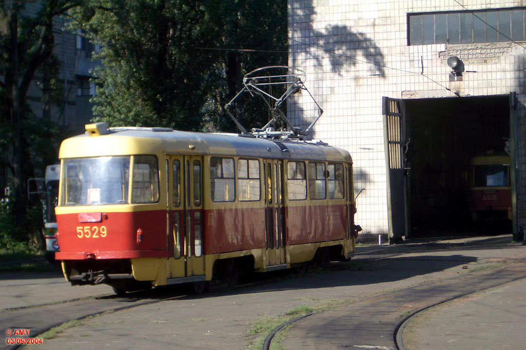 Киев, Tatra T3SU № 5529; Киев — Трамвайные депо: имени Шевченко. Старая территория на ул. Горького (Антоновича)