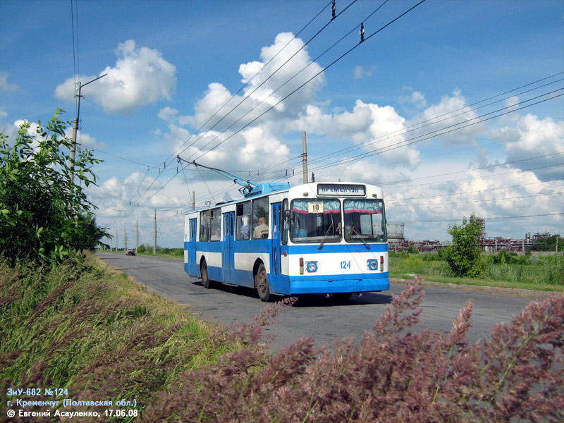 Krementchouk, ZiU-682V [V00] N°. 124; Krementchouk — Closed line at BVK
