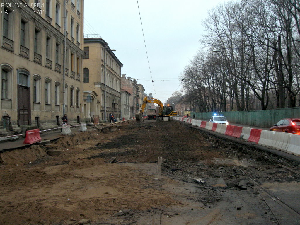 Szentpétervár — Track repairs