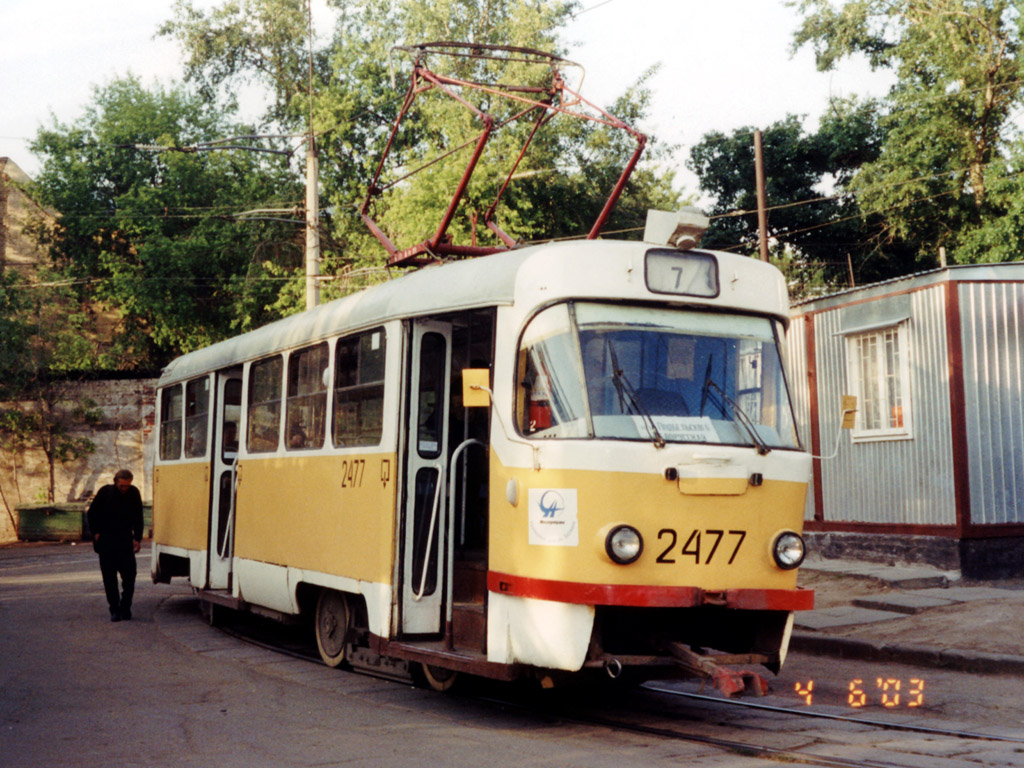 Москва, Tatra T3SU № 2477