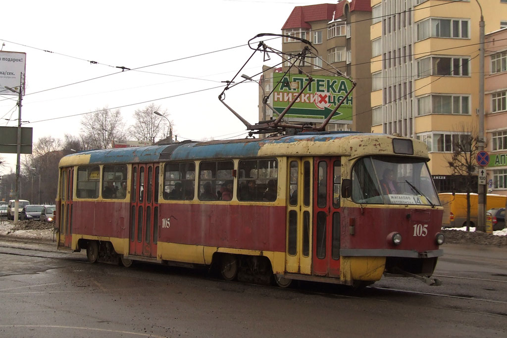 Tver, Tatra T3SU Nr 105; Tver — Streetcar lines: Central district