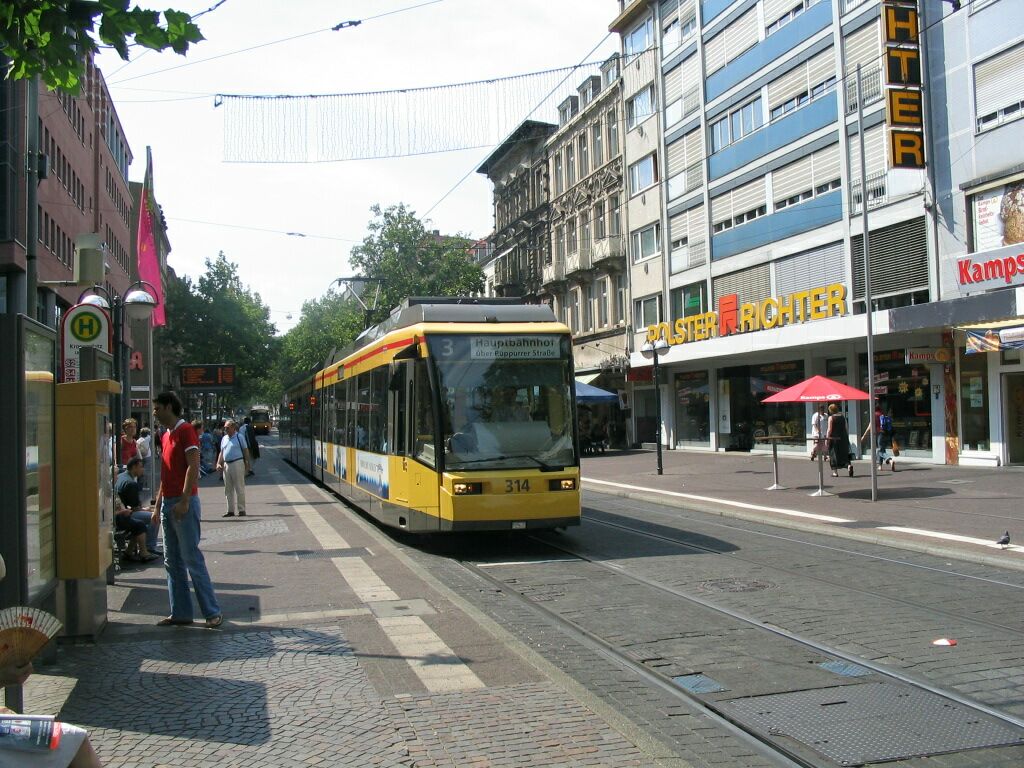 Karlsruhe, Duewag GT8-70DN № 314