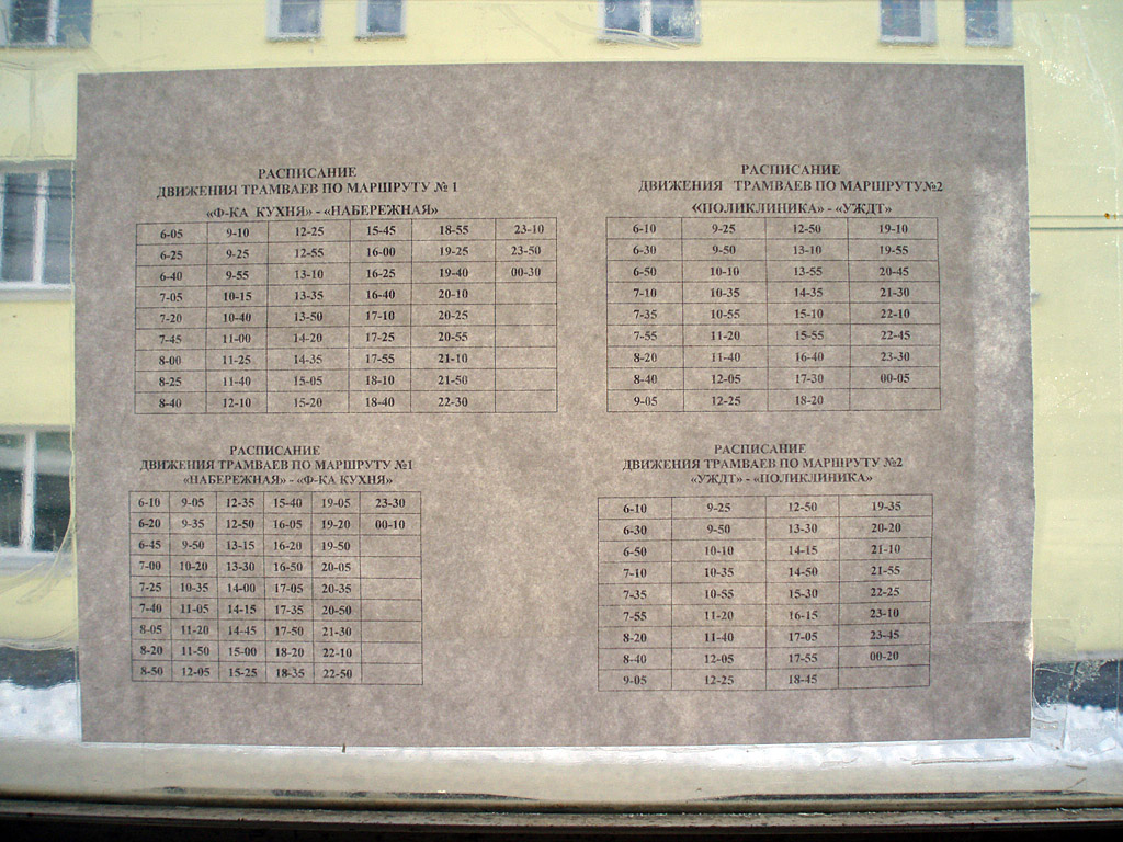 Krasnoturyinsk — Timetables
