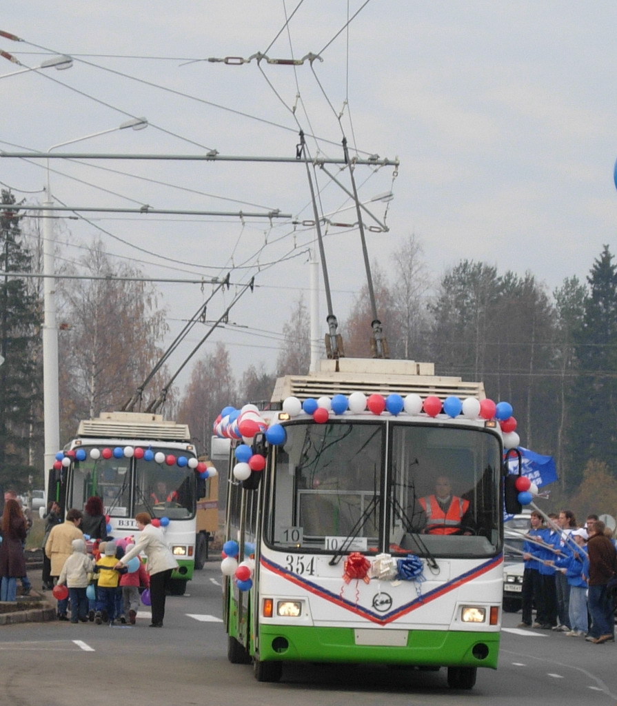 Петрозаводск, ЛиАЗ-5280 (ВЗТМ) № 354; Петрозаводск — Открытие троллейбусной линии до улицы Попова