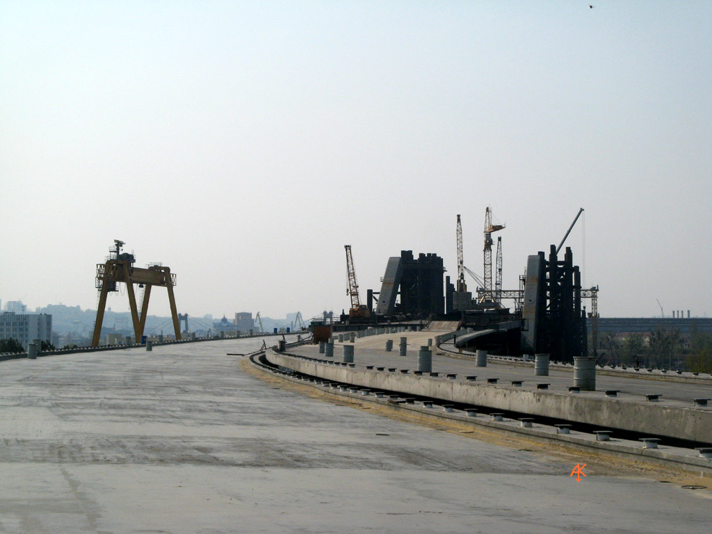 Kijev — Construction of Podilsko-Voskresenskyi bridge
