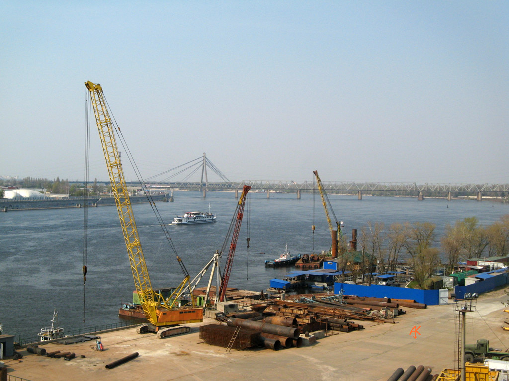 Kijów — Construction of Podilsko-Voskresenskyi bridge