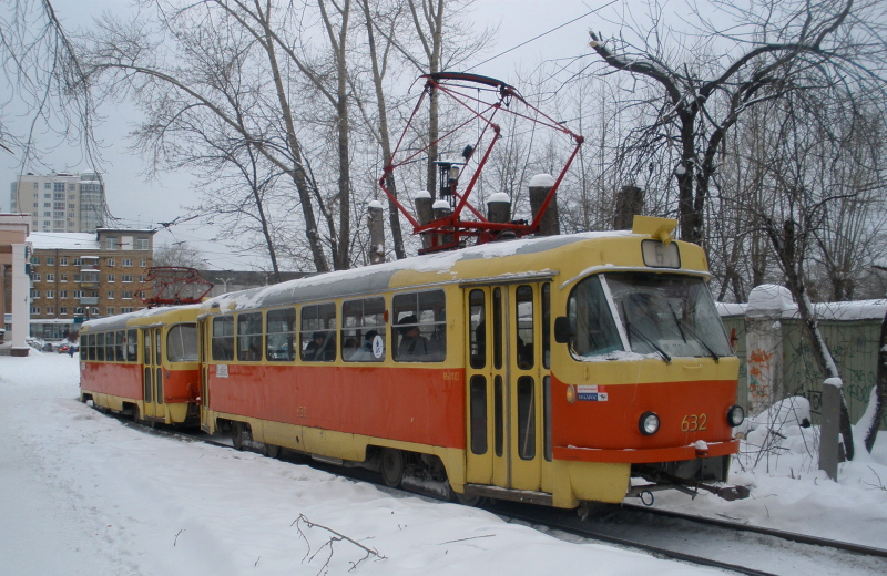 Yekaterinburg, Tatra T3SU (2-door) № 632
