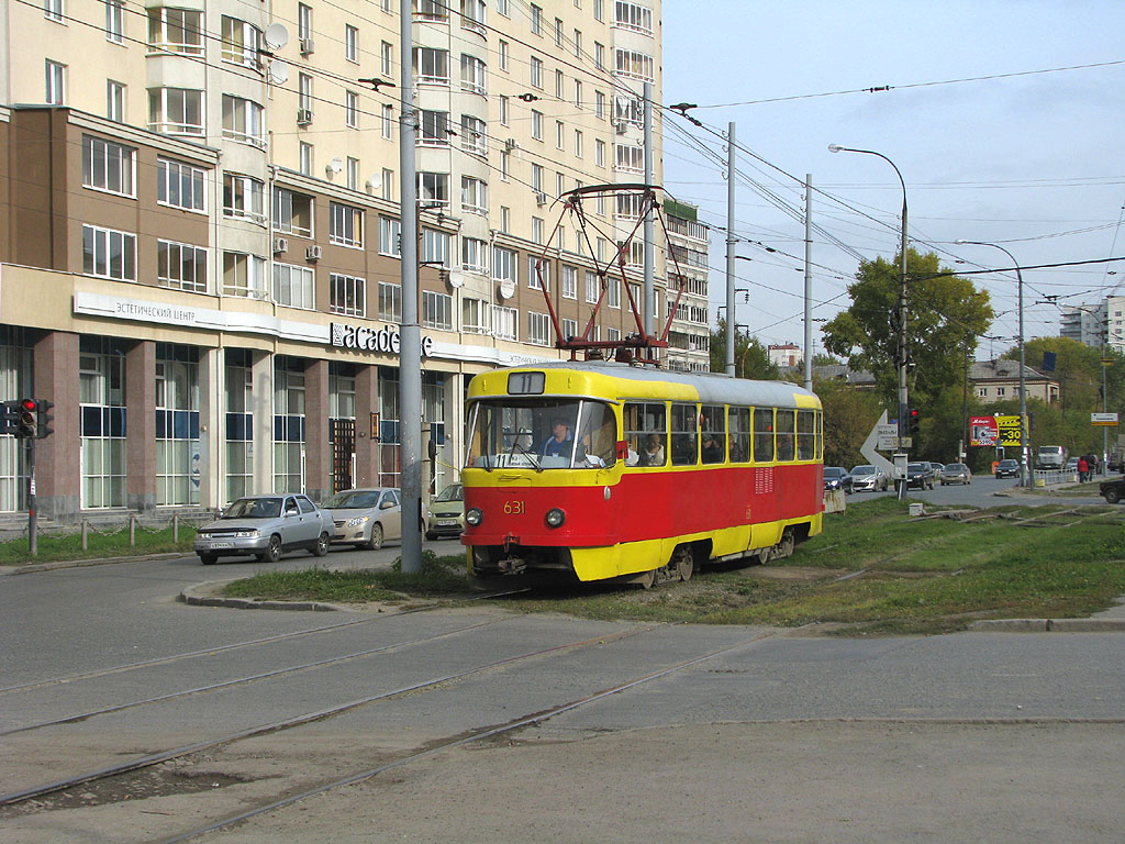 Jekaterynburg, Tatra T3SU (2-door) Nr 631; Jekaterynburg — Line to Zelenyi Ostrov (Green Island)