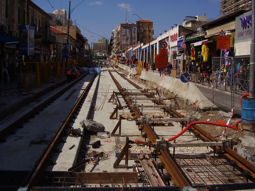 Jerusalem — Construction of the Red Line