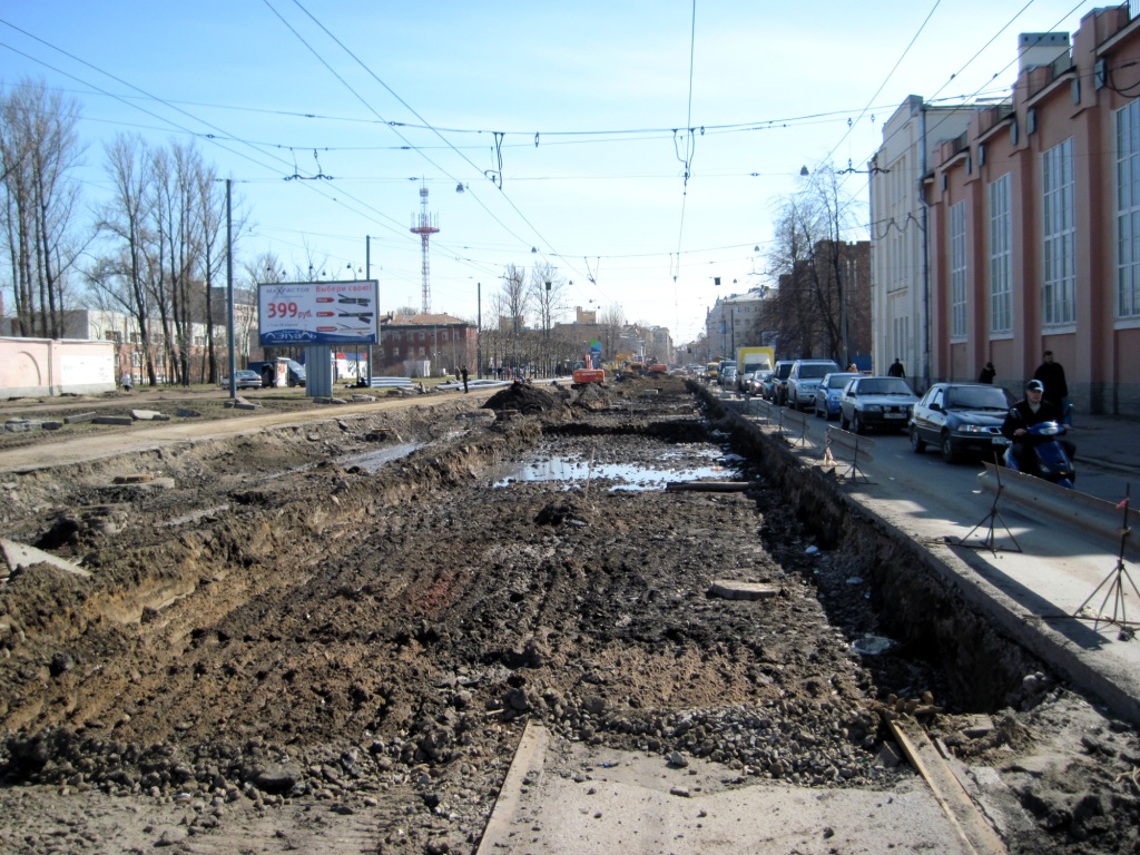 St Petersburg — Track repairs