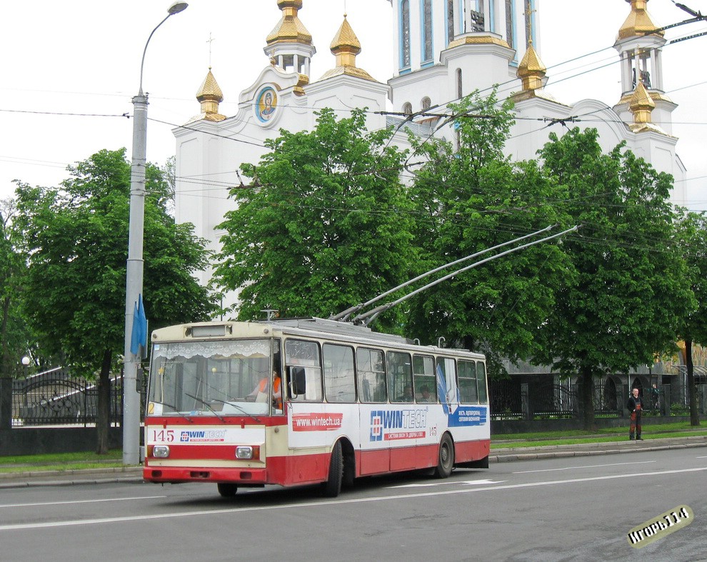 Rivne, Škoda 14Tr05 № 145; Rivne — Trolleybus trefik 9 may 2010 year