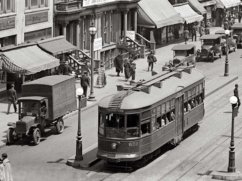 Washington, DC, Brill 4-axle motor car Nr. 602; Washington, DC — Old photos