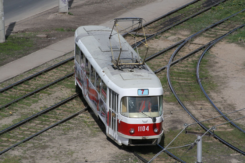 Самара, Tatra T3SU (двухдверная) № 1104