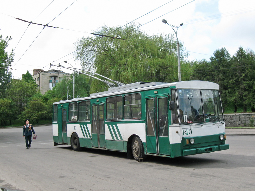 Rivne, Škoda 14Tr01 č. 140; Rivne — Trolleybus trefik 9 may 2010 year