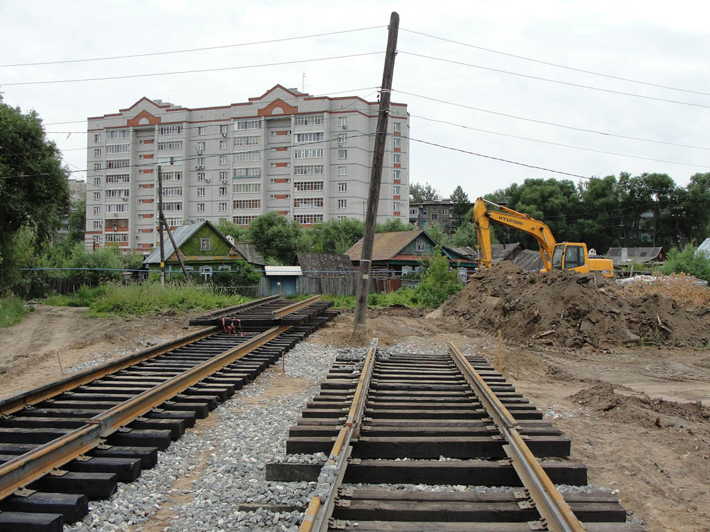 Kazaň — Constuction of new tram line on Energetics and Serov streets