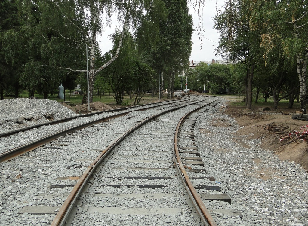 Kazany — Constuction of new tram line on Energetics and Serov streets