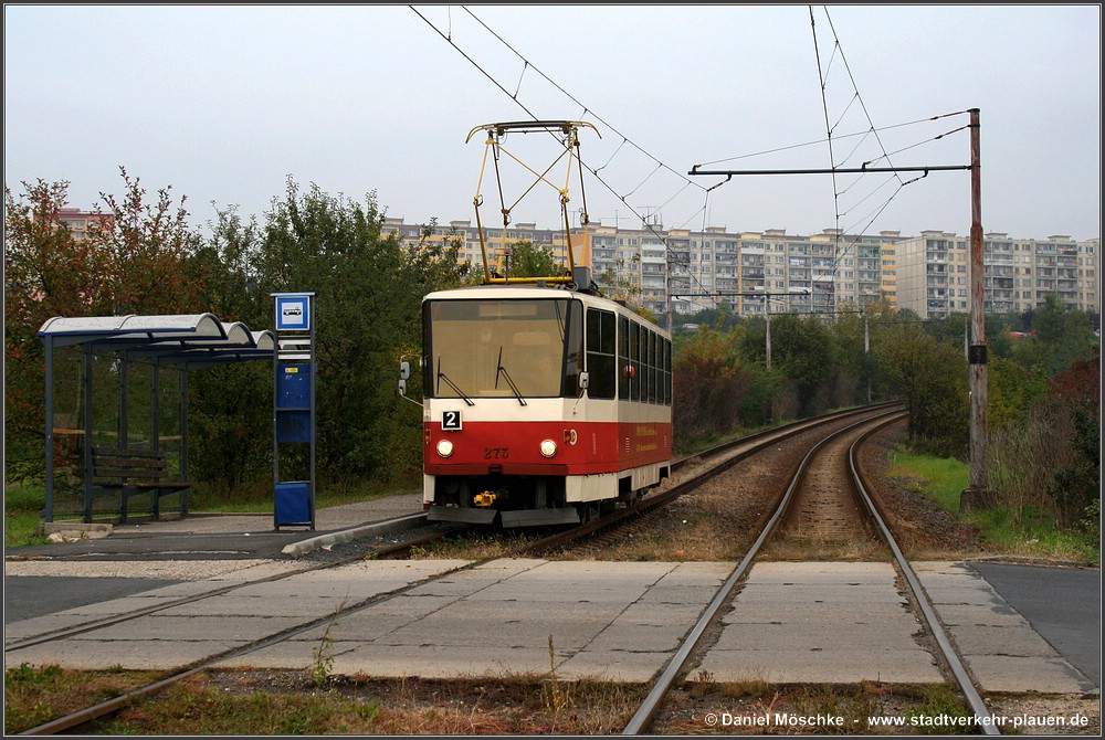Мост ― Литвинов, Tatra T5B6 № 273; Мост ― Литвинов — Путешествие для фотографов на Татре T5B6t № 273 (02.10.2010)