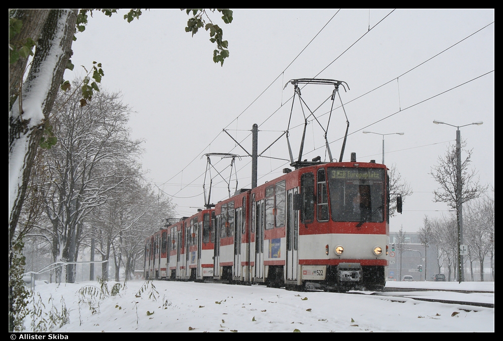 Erfurt, Tatra KT4D — 522; Erfurt — Tatra KT4D+KT4D+KT4D 3-car Trains