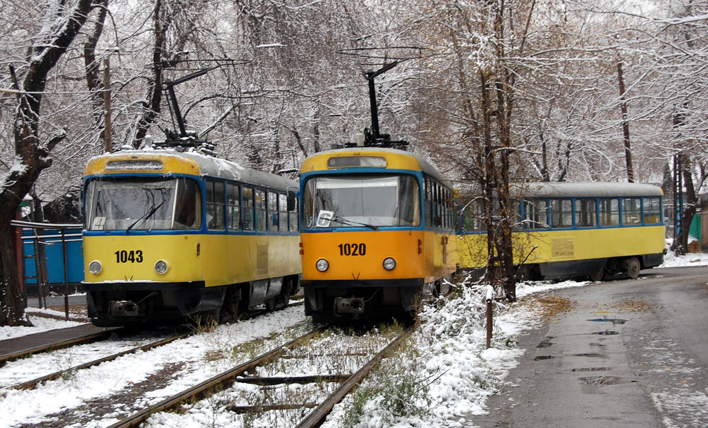 Алмати, Tatra T4D № 1043; Алмати, Tatra T4D № 1046; Алмати — Трамвайные линии