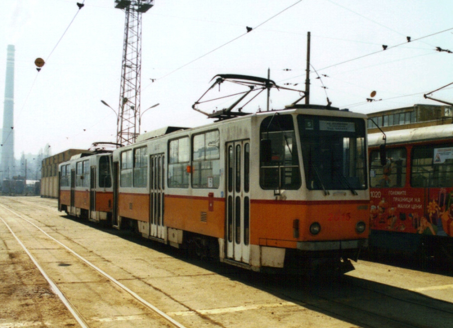 София, Tatra T6A2B № 2015; София — Трамвайное депо: [2] Красна поляна