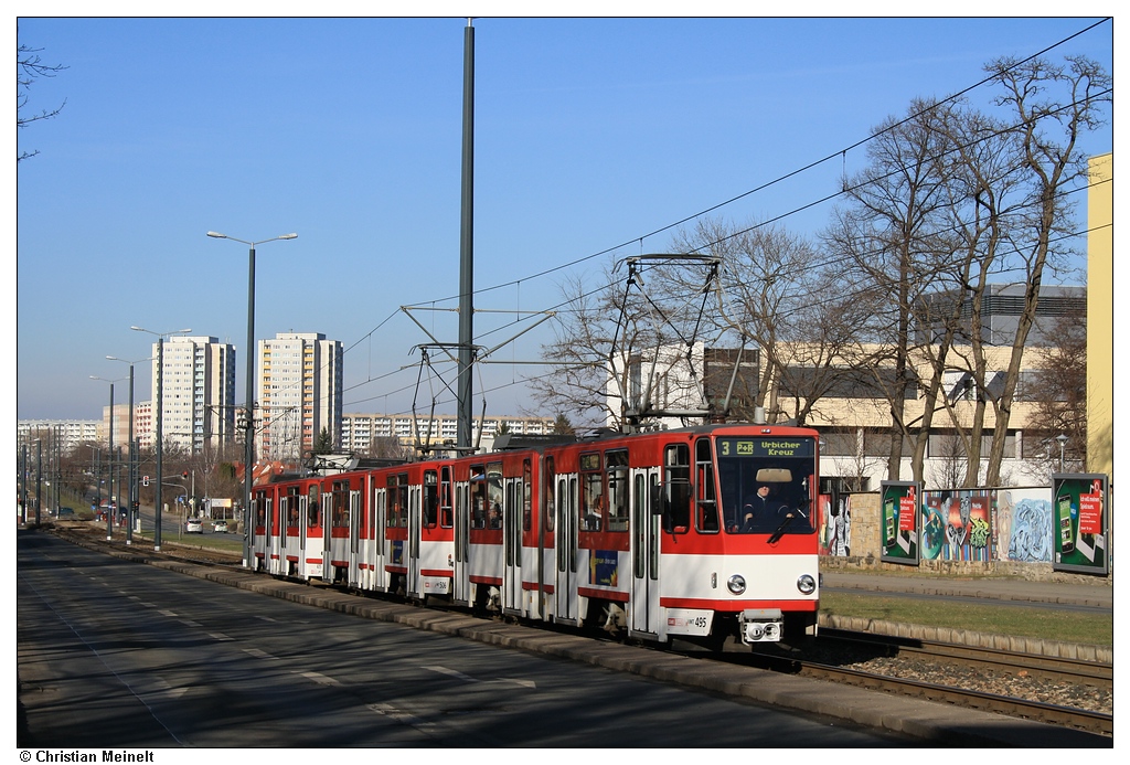 Erfurt, Tatra KT4DM č. 495; Erfurt — Tatra KT4D+KT4D+KT4D 3-car Trains