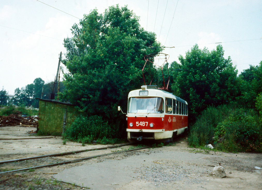 Moszkva, Tatra T3SU — 5487; Moszkva — Historical photos — Tramway and Trolleybus (1946-1991)