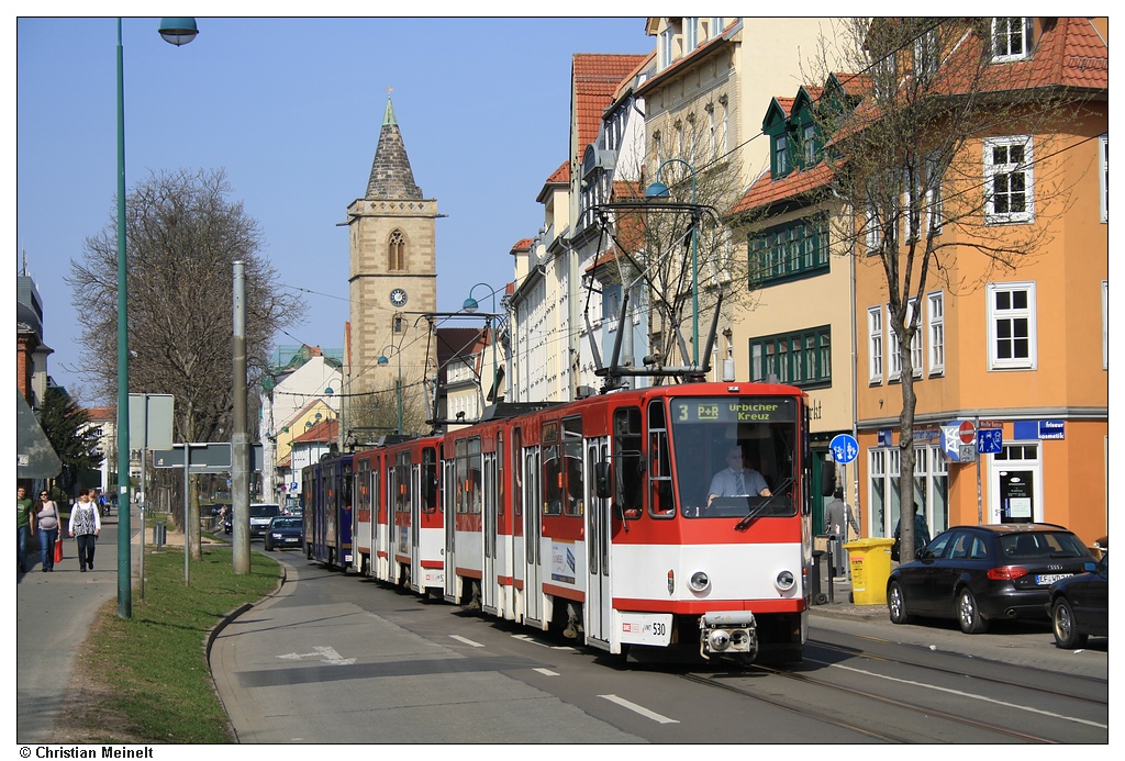 Erfurt, Tatra KT4D # 530; Erfurt — Tatra KT4D+KT4D+KT4D 3-car Trains