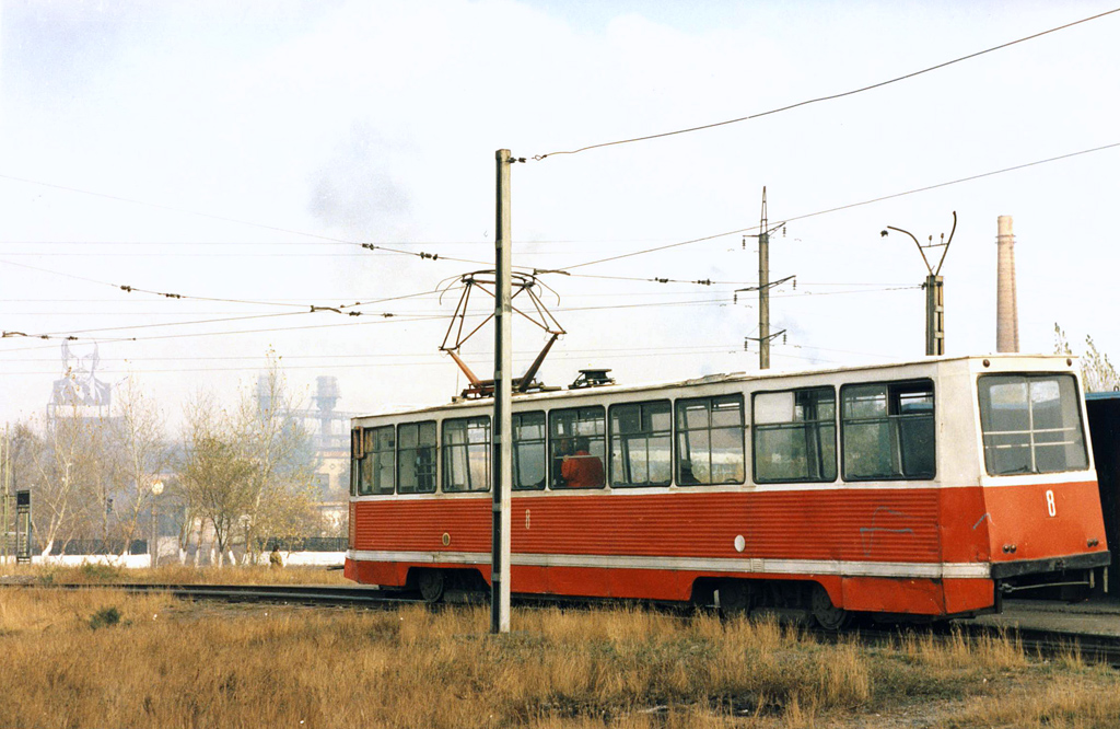 Karaganda, 71-605 (KTM-5M3) N°. 8; Karaganda — Old photos (up to 2000 year); Karaganda — Tram lines