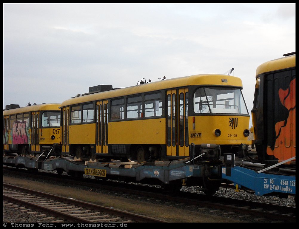 Дрезден, Tatra TB4D № 244 016; Дрезден — Отправка трамваев Tatra в Восточную Европу