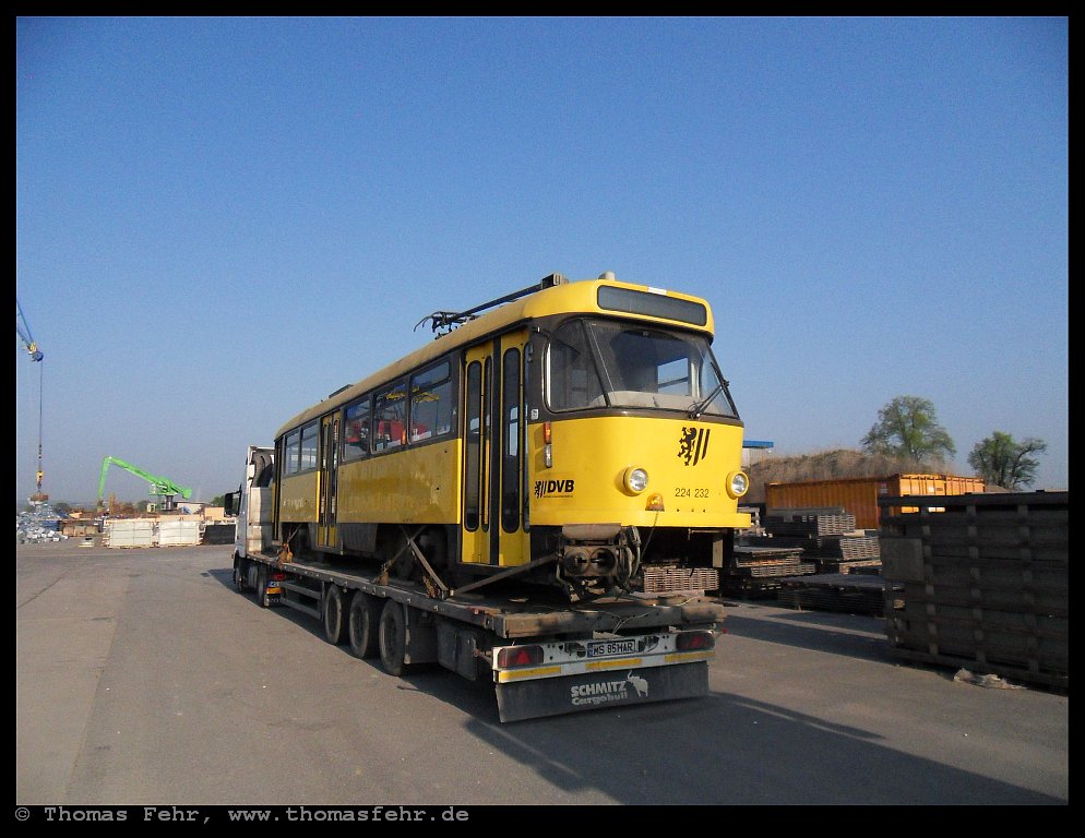 Дрезден, Tatra T4D-MT № 224 232; Дрезден — Отправка трамваев Tatra в Восточную Европу
