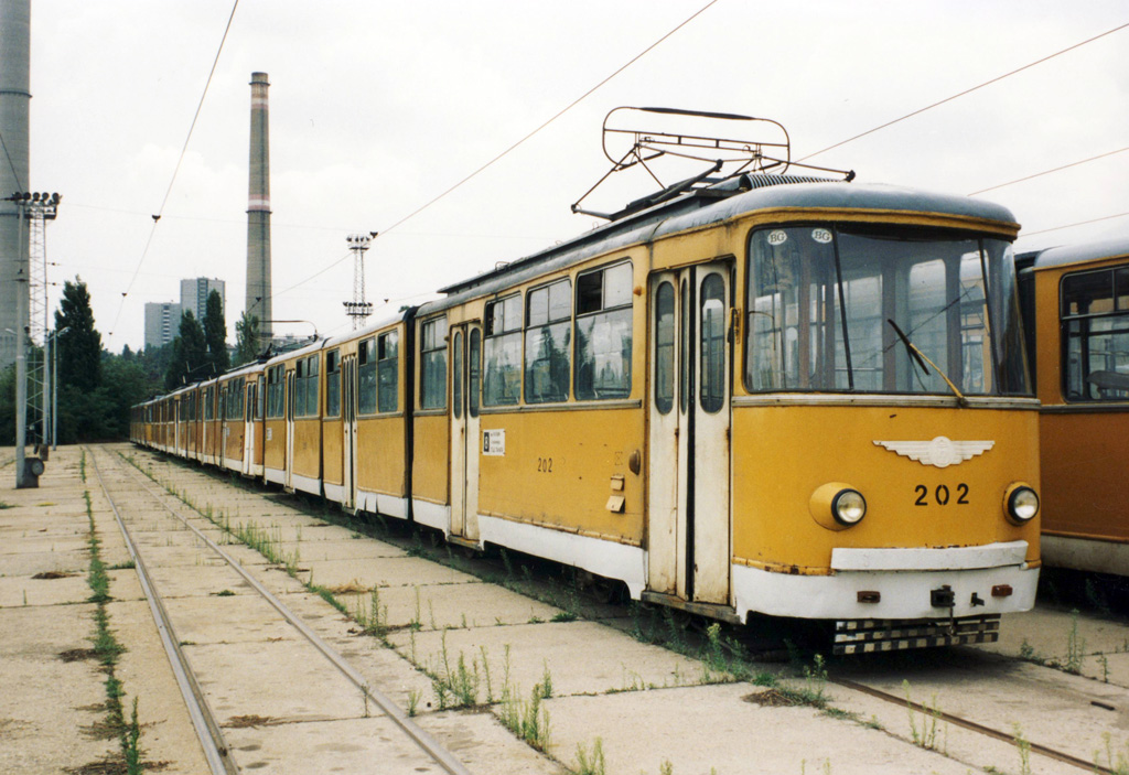Sofia, T8M-730 (Sofia 70) N°. 202; Sofia — Historical — Тramway photos (1990–2010); Sofia — Tram depots: [2] Krasna poliana