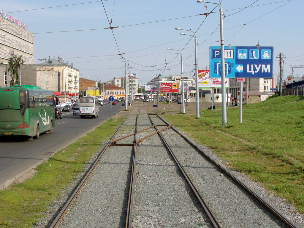 Kazany — Big tram circle; Kazany — ET Lines [1] — Center