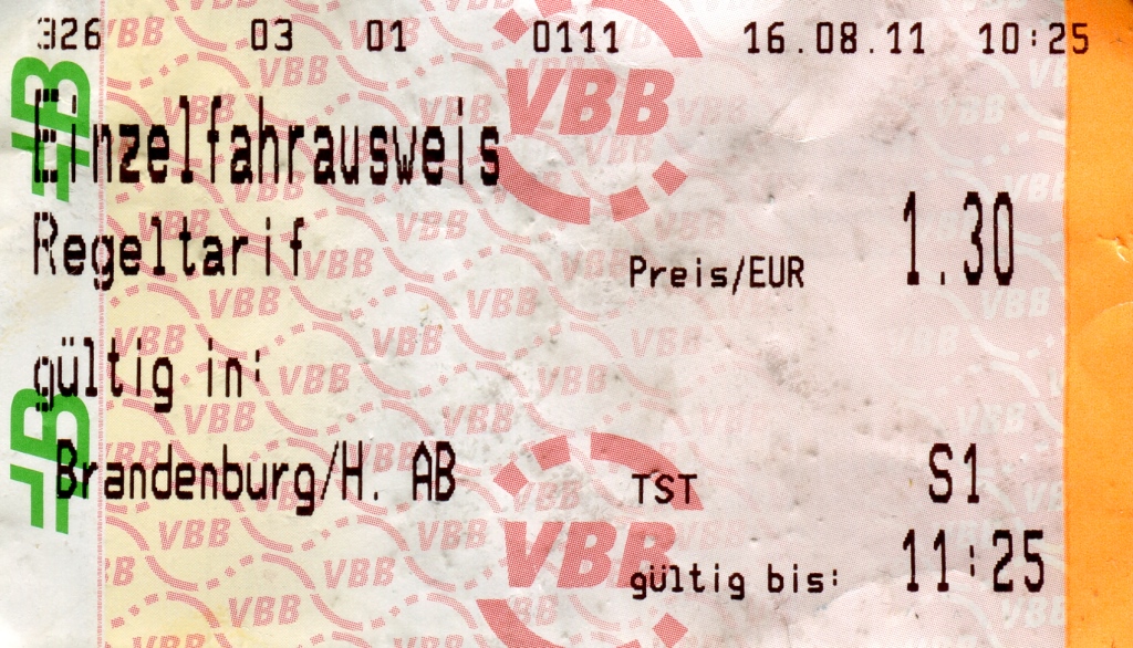 Brandenburg an der Havel — Tickets • Fahrscheine