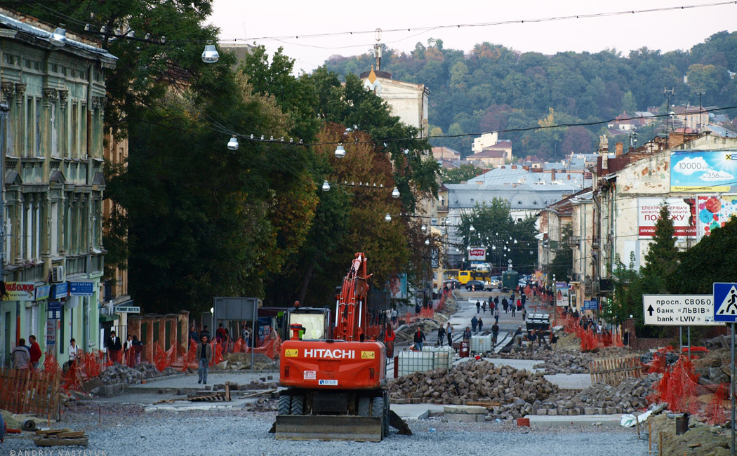 Львоў — Реконструкции путей: улица Городоцкая верхняя часть