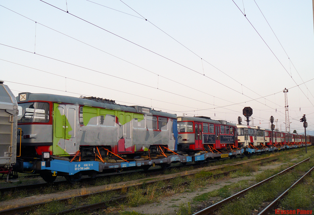 Szófia, Tatra T4DC — 1140; Szófia — Delivery and unloading of T4D-C in Sofia — July 2011