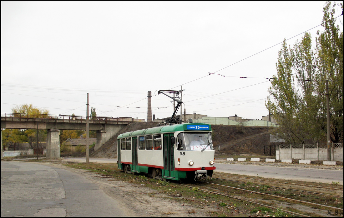 Днепр, Tatra T4DM № 1421; Днепр — Прогулка на Tatra-T4DM (05.11.2011)