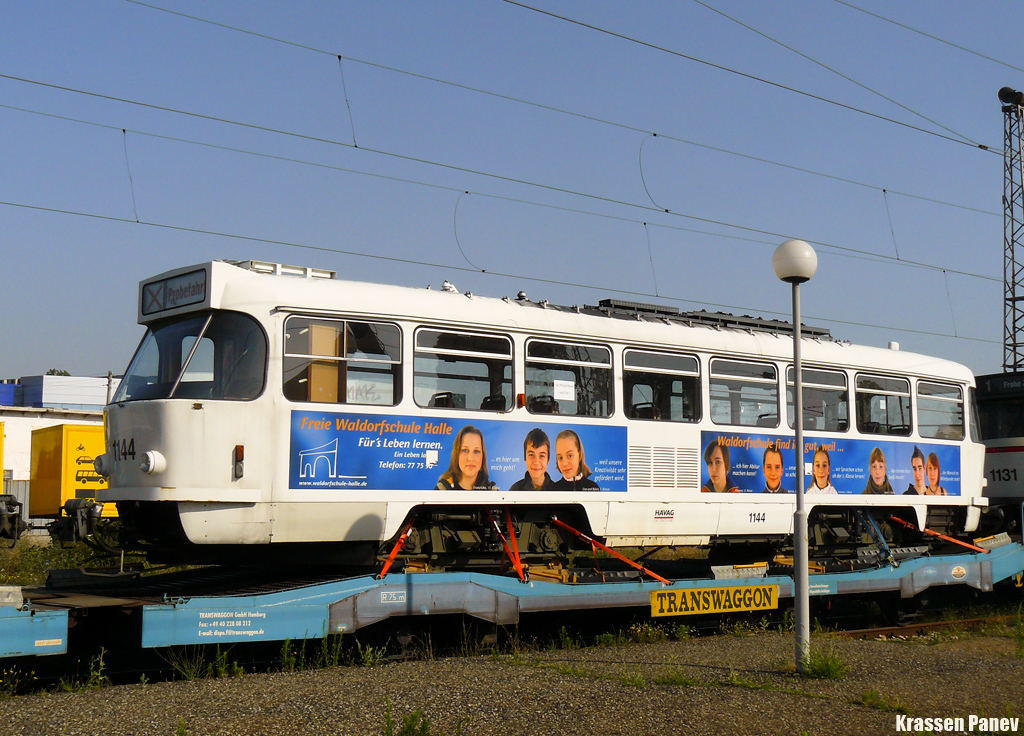 Sofia, Tatra T4DC # 1144; Sofia — Delivery and unloading of T4D-C in Sofia — July 2011