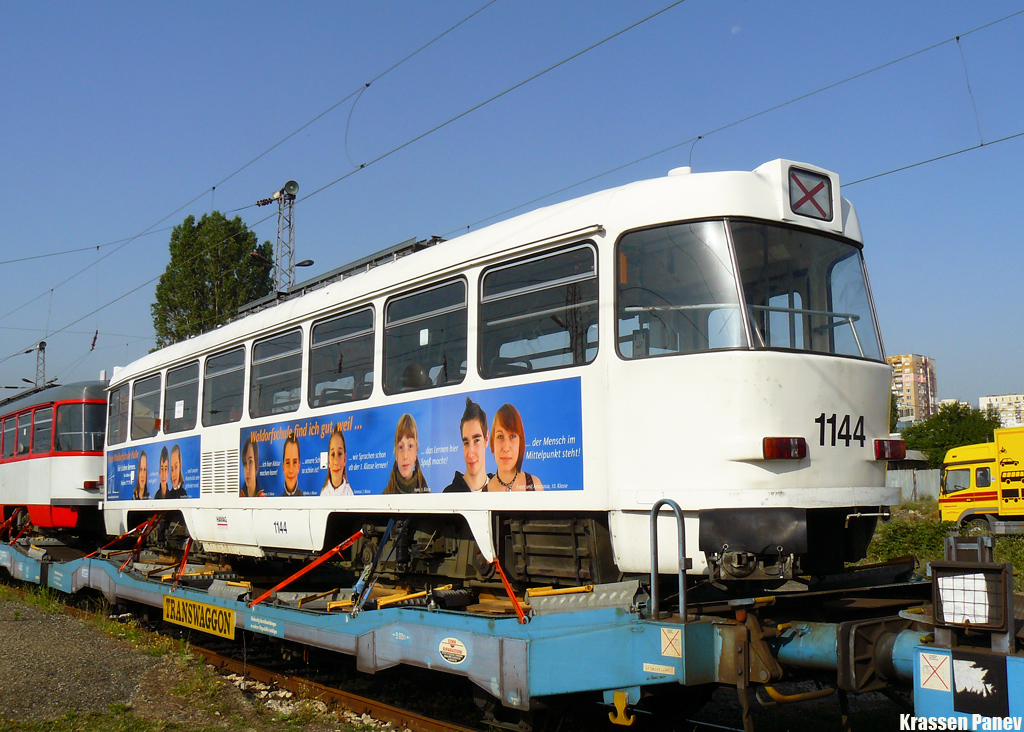 Sofia, Tatra T4DC № 1144; Sofia — Delivery and unloading of T4D-C in Sofia — July 2011