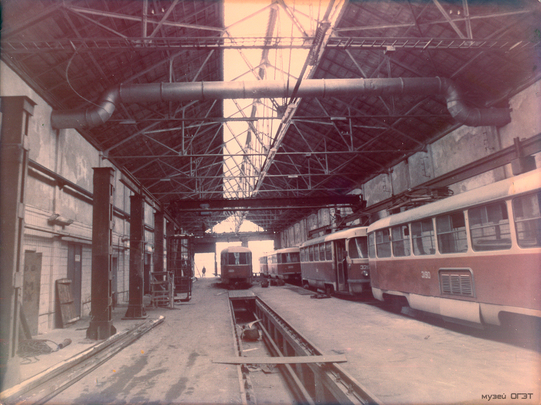Odesa, Tatra T3SU № 3221; Odesa, Tatra T3SU (2-door) № 3212; Odesa, Tatra T3SU (2-door) № 3190; Odesa — Old Photos: Tramway; Odesa — Tramway Depot #2