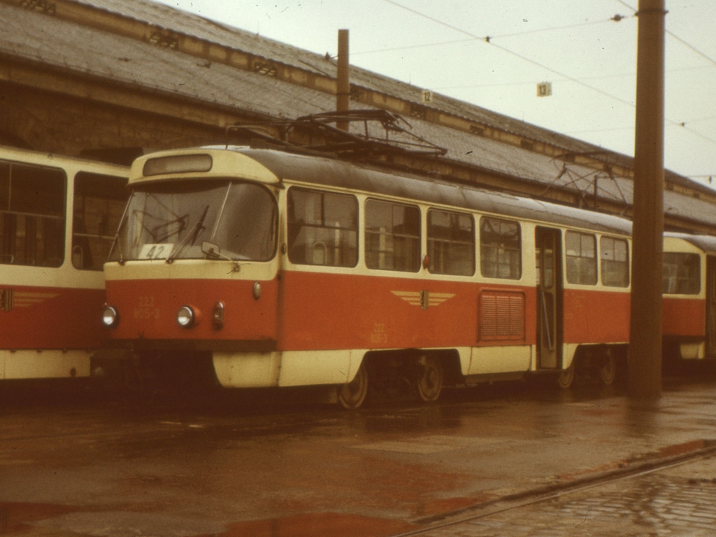 Дрезден, Tatra T4D-Z № 222 805; Дрезден — Старые фотографии (трамвай)