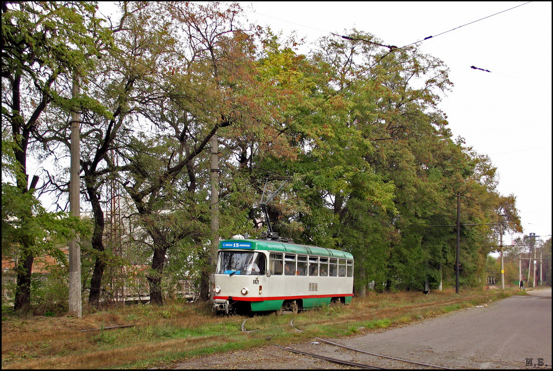 Днепр, Tatra T4DM № 1421; Днепр — Прогулка на Tatra-T4DM (05.11.2011)