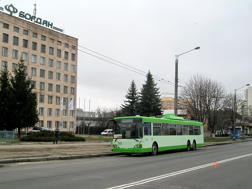 Луцк, Богдан E231 № 209; Луцк — Поездка по Луцку — 2012 (07.04.2012)