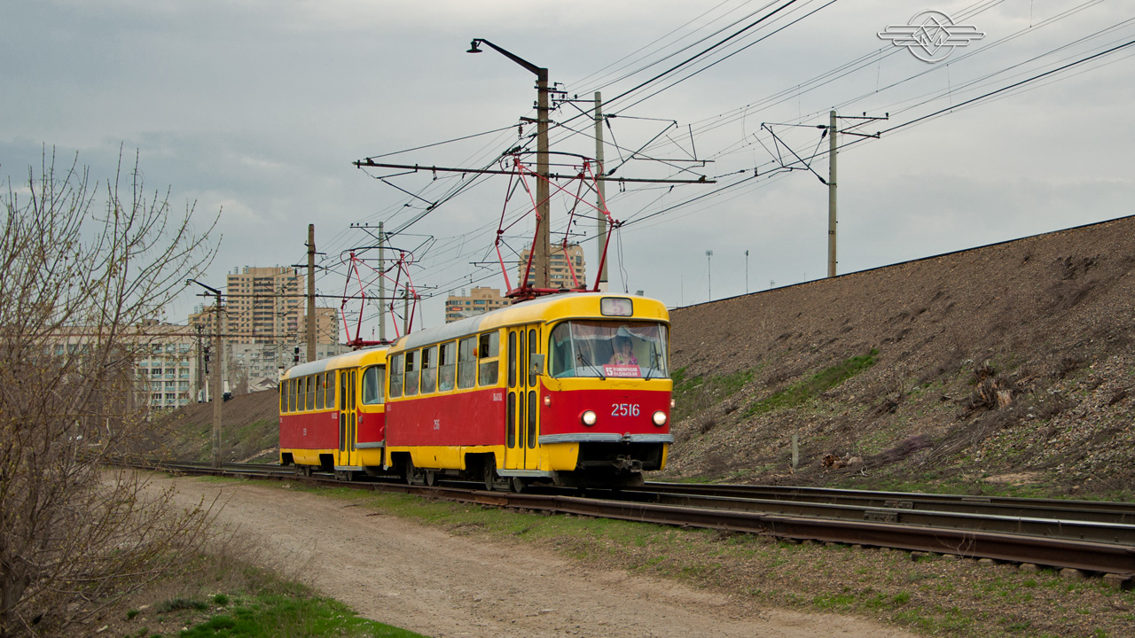 Волгоград, Tatra T3SU (двухдверная) № 2516; Волгоград, Tatra T3SU (двухдверная) № 2515