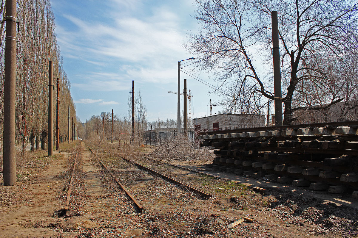 Voronezh — The remnants of Voronezh tramway