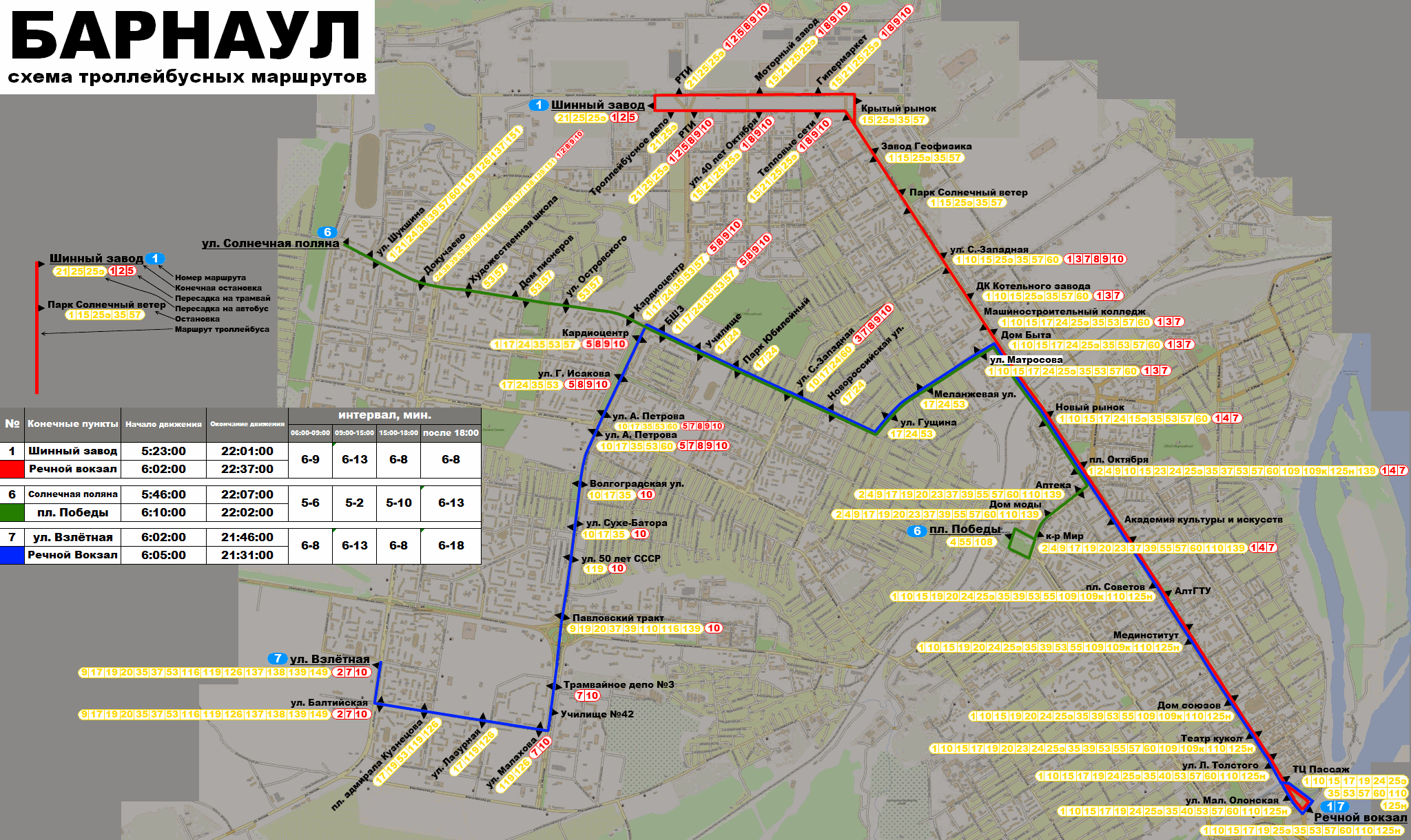 Барнаул — Схемы