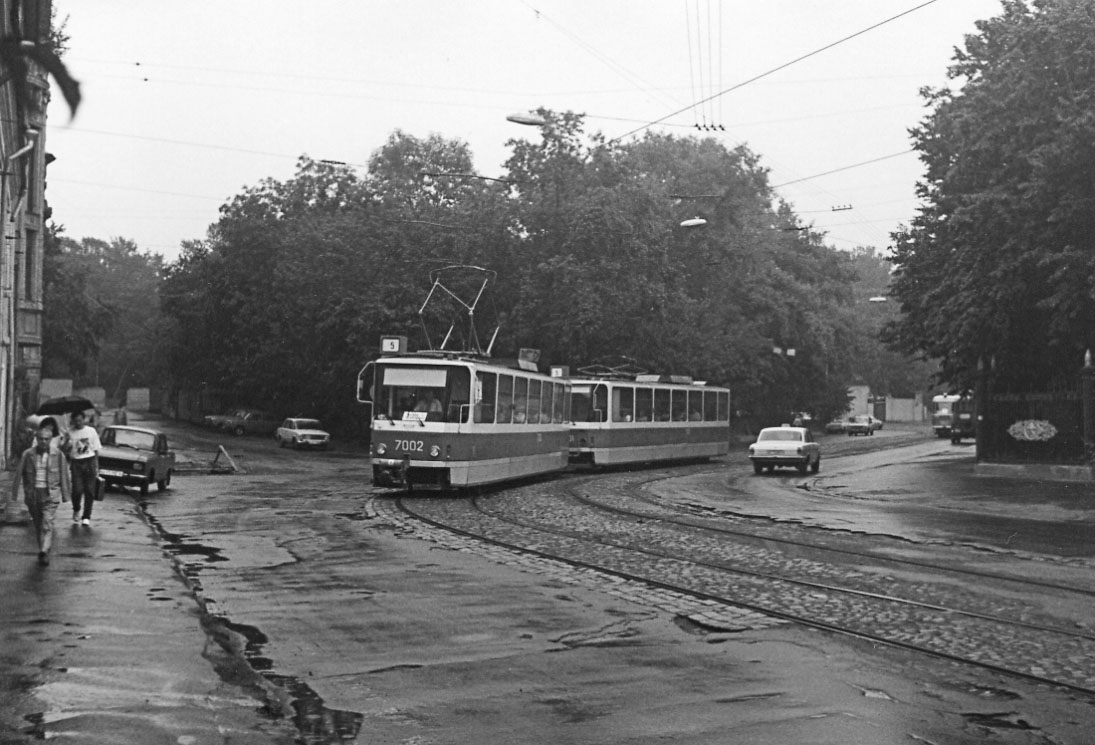 Moscow, Tatra T7B5 # 7002; Moscow — Historical photos — Tramway and Trolleybus (1946-1991)